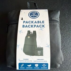 Life Is Good Charcoal Packable Backpack